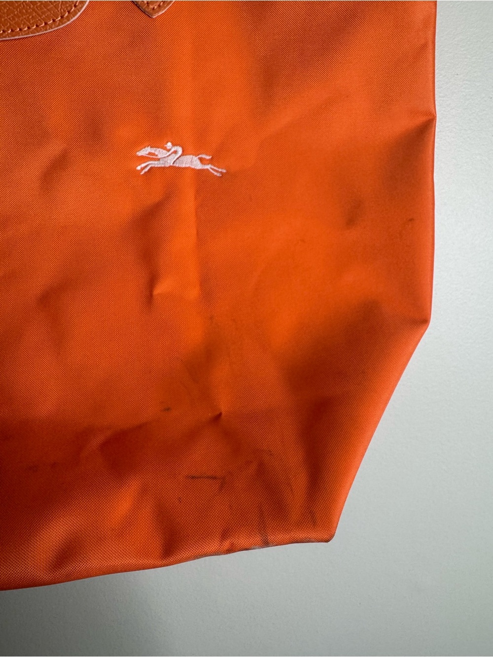 Longchamp Le Pliage Original Large Shoulder Tote Bag Orange Recycled Canvas - Picture 3 of 13